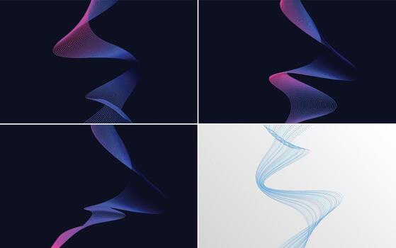 modern wave curve abstract presentation background Pack vector