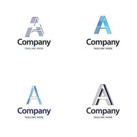 Letter A Big Logo Pack Design Creative Modern logos design for your business vector