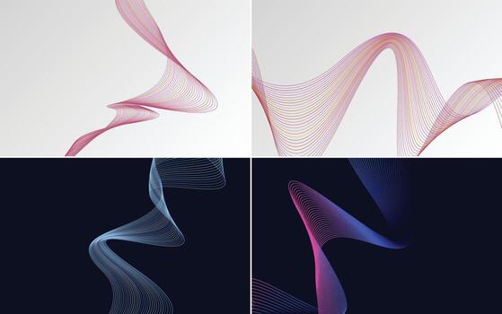 modern wave curve abstract presentation background Pack vector