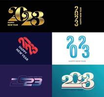 Big Set of 2023 Happy New Year logo text design 2023 number design template vector