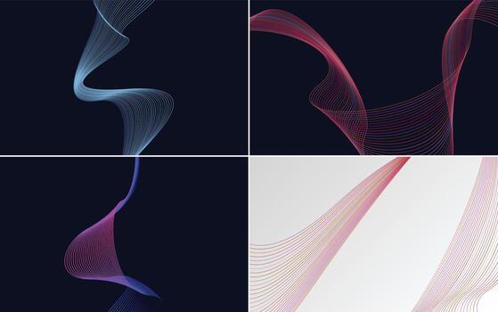 modern wave curve abstract presentation background Pack vector