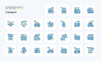 25 Transport Blue icon pack vector