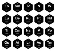 20 Preiodic table of the elements Icon Pack Design vector