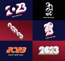 Big Set of 2023 Happy New Year logo text design 2023 number design template vector