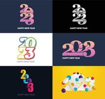 Big Set of 2023 Happy New Year logo text design 2023 number design template vector