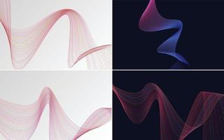 modern wave curve abstract presentation background Pack vector