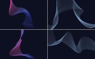 modern wave curve abstract presentation background Pack vector