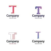 Letter T Big Logo Pack Design Creative Modern logos design for your business vector