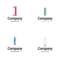 Letter I Big Logo Pack Design Creative Modern logos design for your business vector