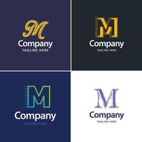 Letter M Big Logo Pack Design Creative Modern logos design for your business vector