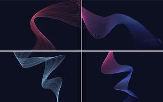 modern wave curve abstract presentation background Pack vector