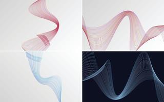 Collection of geometric minimal lines pattern set vector