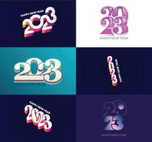 Big Set of 2023 Happy New Year logo text design 2023 number design template vector