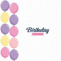 Happy Birthday To you Balloon background for party holiday birthday promotion card poster vector