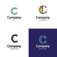 Letter C Big Logo Pack Design Creative Modern logos design for your business vector