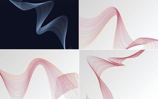 modern wave curve abstract presentation background Pack vector