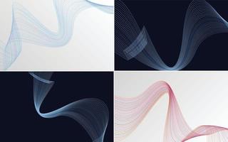 Collection of geometric minimal lines pattern set vector