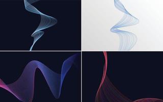 modern wave curve abstract presentation background Pack vector