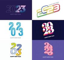 Big Set of 2023 Happy New Year logo text design 2023 number design template vector