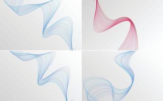 modern wave curve abstract presentation background Pack vector