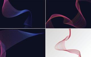 modern wave curve abstract presentation background Pack vector