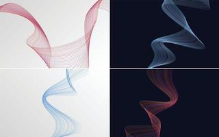 Collection of geometric minimal lines pattern set vector