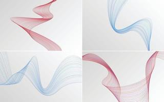 modern wave curve abstract presentation background Pack vector