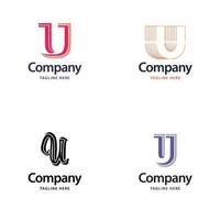 Letter U Big Logo Pack Design Creative Modern logos design for your business vector