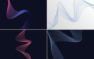 modern wave curve abstract presentation background Pack vector