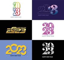 Big Set of 2023 Happy New Year logo text design 2023 number design template vector