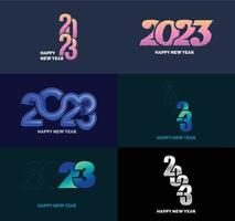 Big Set of 2023 Happy New Year logo text design 2023 number design template vector