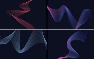 modern wave curve abstract presentation background Pack vector