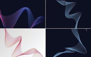 Collection of geometric minimal lines pattern set vector