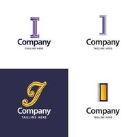 Letter I Big Logo Pack Design Creative Modern logos design for your business vector