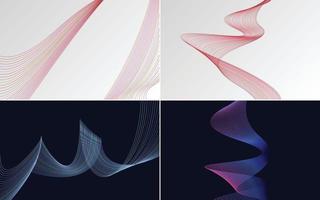 Collection of geometric minimal lines pattern set vector