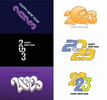 Big Set of 2023 Happy New Year logo text design 2023 number design template vector