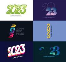 Big Set of 2023 Happy New Year logo text design 2023 number design template vector