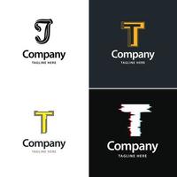 Letter T Big Logo Pack Design Creative Modern logos design for your business vector