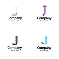 Letter J Big Logo Pack Design Creative Modern logos design for your business vector