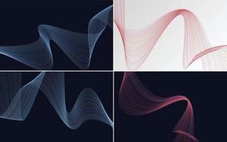 modern wave curve abstract presentation background Pack vector