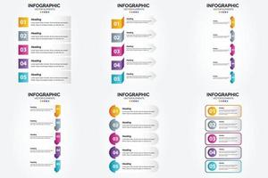 ilustración vectorial infografía conjunto de diseño plano para folleto publicitario y revista vector