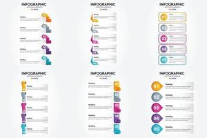 ilustración vectorial infografía conjunto de diseño plano para folleto publicitario y revista vector