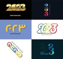 Big Set of 2023 Happy New Year logo text design 2023 number design template vector