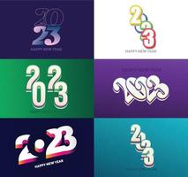 Big Set of 2023 Happy New Year logo text design 2023 number design template vector