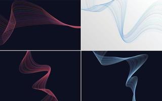 Collection of geometric minimal lines pattern set vector