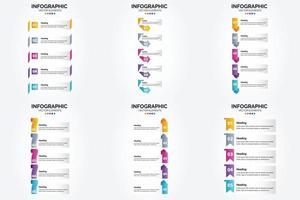 ilustración vectorial infografía conjunto de diseño plano para folleto publicitario y revista vector