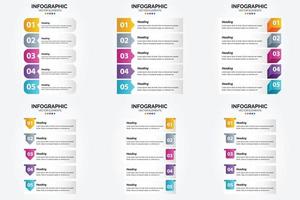 ilustración vectorial infografía conjunto de diseño plano para folleto publicitario y revista vector