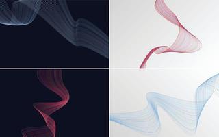 Collection of geometric minimal lines pattern set vector