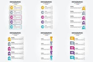 ilustración vectorial infografía conjunto de diseño plano para folleto publicitario y revista vector