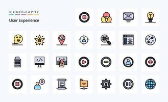 25 User Experience Line Filled Style icon pack